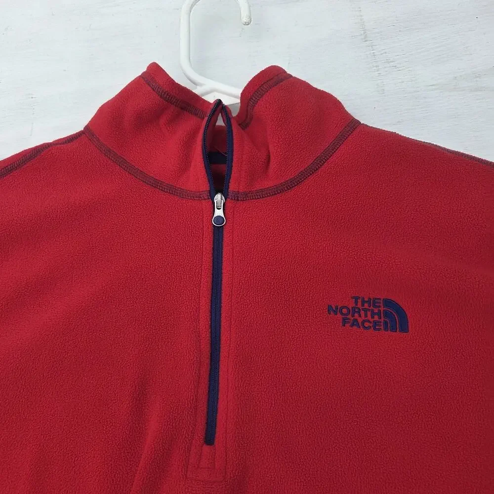 THE NORTH FACE 1/4 Zip Fleece RU14 Sochi Olympic American Flag Polartec Mens L